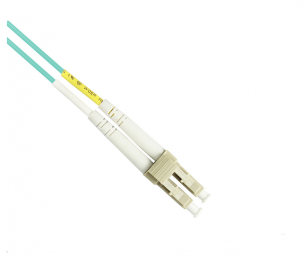 Duplex PVC LSZH 1.0m Optical Fiber Patch Cable MM LC/UPC-FC/UPC 2.0mm OM3