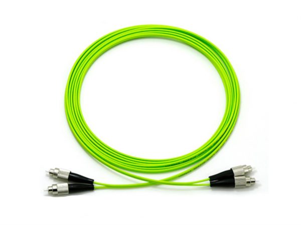 FC-FC OM5 Optical Fiber Patch Cable Jumper Cord 100G Multimode 50/125 Lime Green PVC