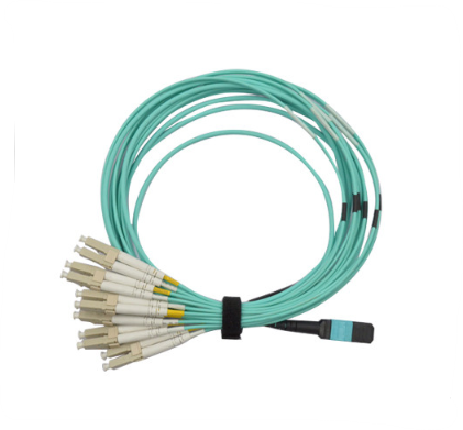 MPO/PC/F to MPO/PC/F for OM3 with 12B 3.0mm for 1M/5M/10M OFNP/LSZH Aqua B